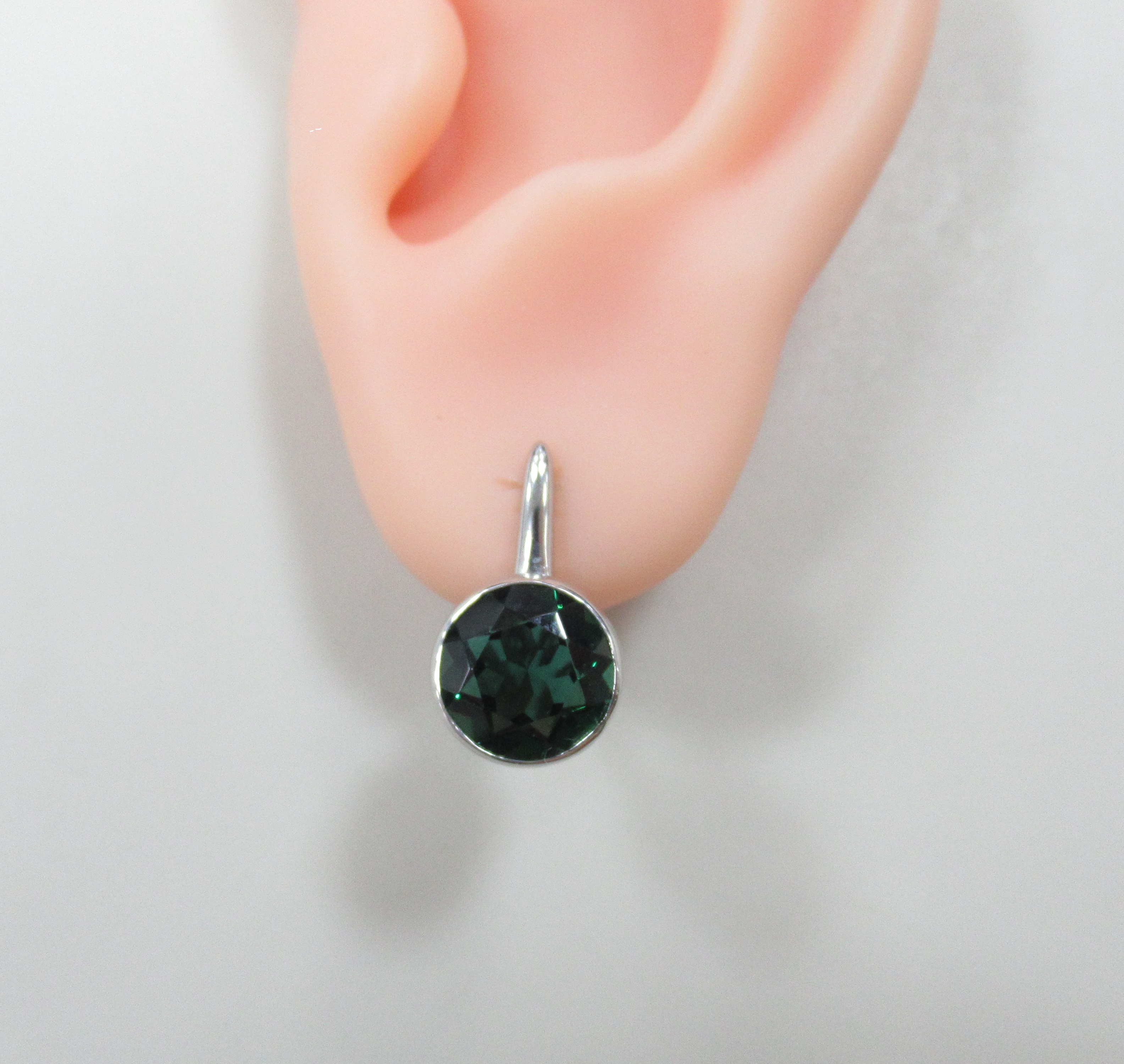 Серебряные серьги с празиолитами